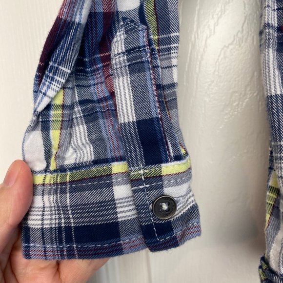 5 for $20 Calvin Klein Toddler Plaid Long Sleeve Button Down Shirt 3T - Picture 5 of 7